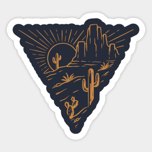 Desert Triangle - Golden Version Sticker